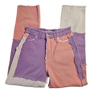 Colorful Natalie Pre-owned Jeans Pastel Color Block Colorful NWT Size 10 Small